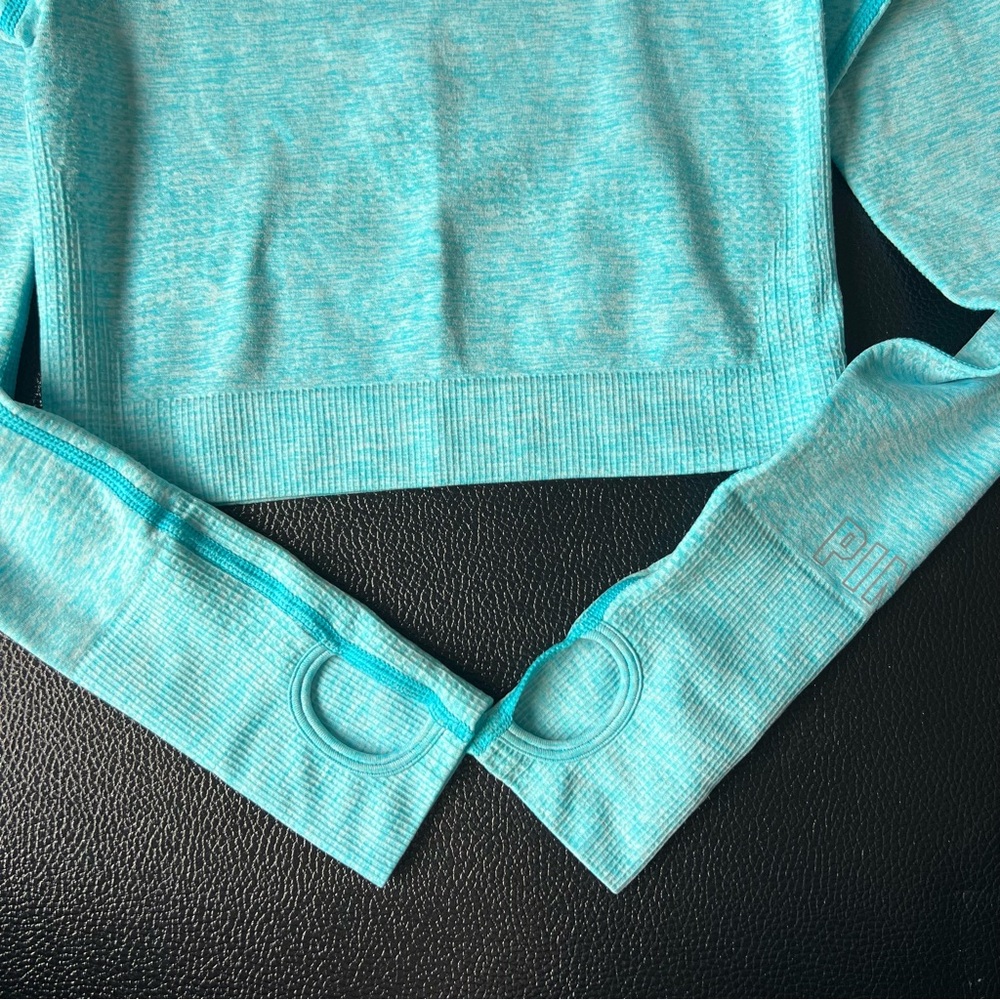 PINK Active Women’s Blue Long Sleeve Athletic Shirt Size XS - Picture 3 of 5